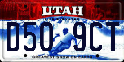 UT license plate D509CT