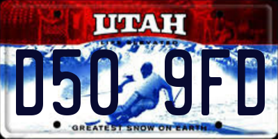 UT license plate D509FD