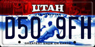 UT license plate D509FH
