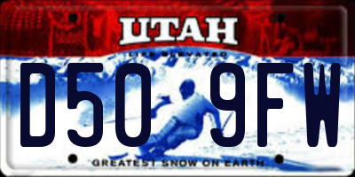 UT license plate D509FW