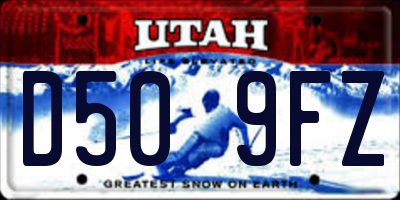 UT license plate D509FZ