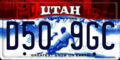 UT license plate D509GC