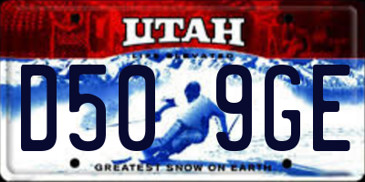 UT license plate D509GE