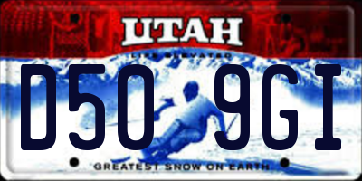 UT license plate D509GI