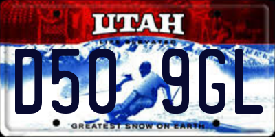 UT license plate D509GL