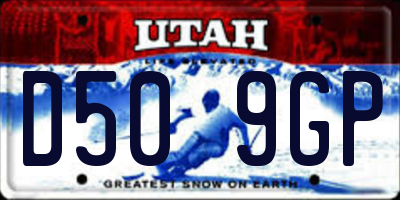UT license plate D509GP