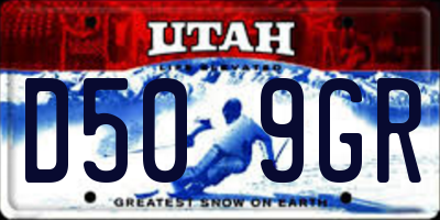 UT license plate D509GR