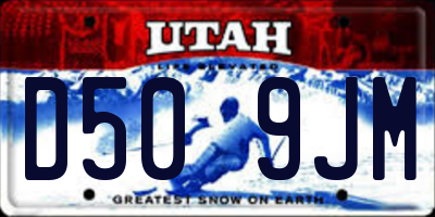 UT license plate D509JM