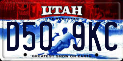 UT license plate D509KC