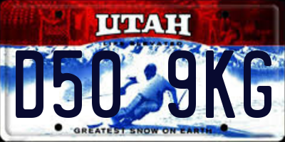 UT license plate D509KG