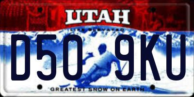 UT license plate D509KU