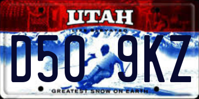 UT license plate D509KZ