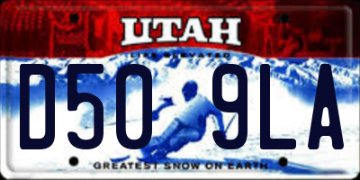 UT license plate D509LA
