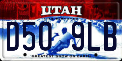 UT license plate D509LB