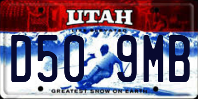 UT license plate D509MB