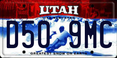 UT license plate D509MC