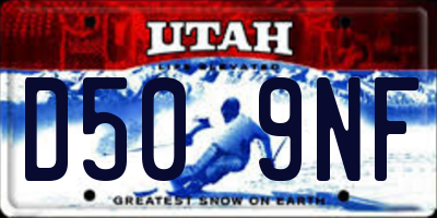 UT license plate D509NF