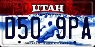 UT license plate D509PA