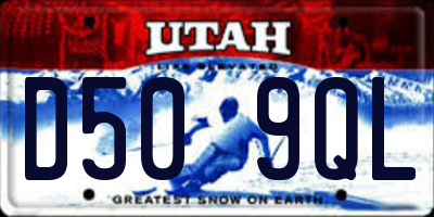 UT license plate D509QL