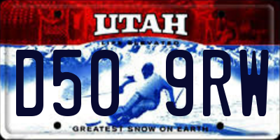 UT license plate D509RW