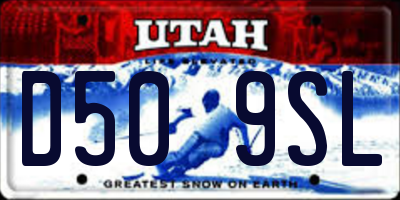UT license plate D509SL