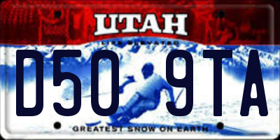 UT license plate D509TA