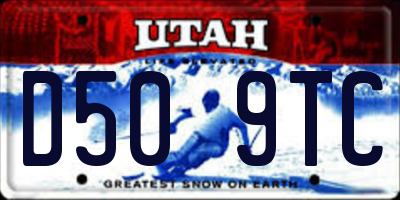 UT license plate D509TC