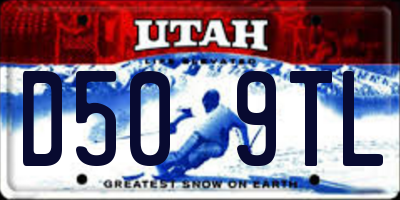 UT license plate D509TL