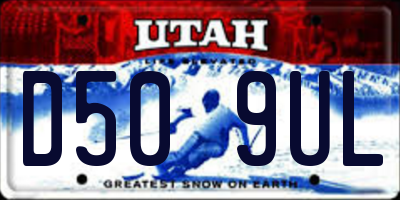 UT license plate D509UL