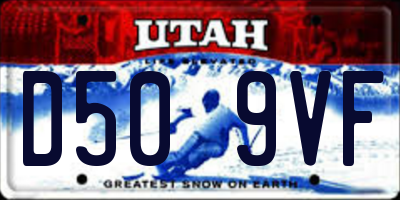 UT license plate D509VF