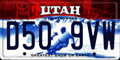 UT license plate D509VW