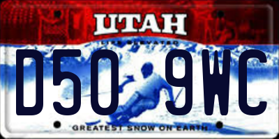 UT license plate D509WC