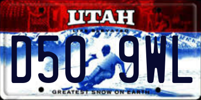 UT license plate D509WL