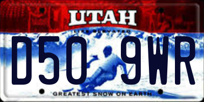 UT license plate D509WR