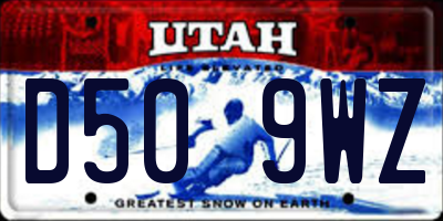 UT license plate D509WZ