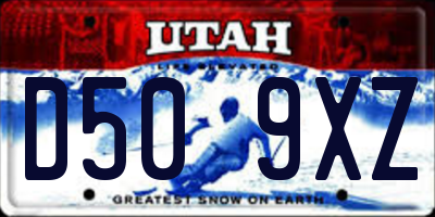 UT license plate D509XZ