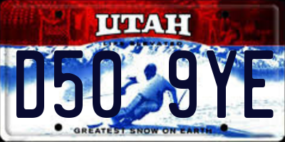 UT license plate D509YE