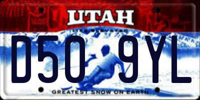 UT license plate D509YL