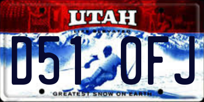 UT license plate D510FJ