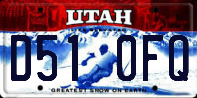 UT license plate D510FQ