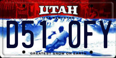 UT license plate D510FY