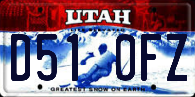 UT license plate D510FZ