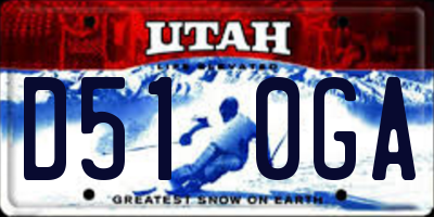 UT license plate D510GA