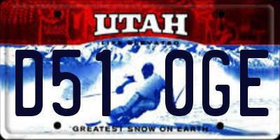 UT license plate D510GE