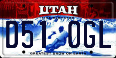 UT license plate D510GL