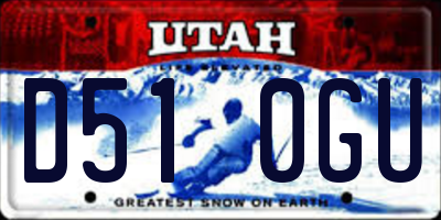 UT license plate D510GU