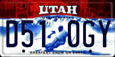 UT license plate D510GY