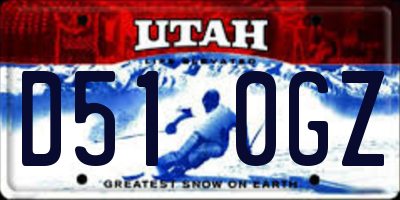 UT license plate D510GZ