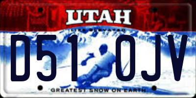 UT license plate D510JV