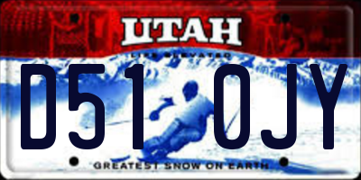 UT license plate D510JY